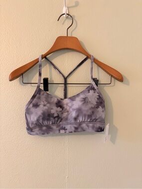 lululemon athletica Gray Tie-Dye Flow-Y Sports Bra
